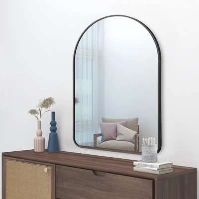 Yehudi Arch Wall Mirror For Bathroom 24"x 36" Inch Bathroom Mirror With Metal Frame Round Corner For Wall Decoration - The Pop Home 3 Yehudi Arch Wall Mirror For Bathroom 24"x 36" Inch Bathroom Mirror With Metal Frame Round Corner For Wall Decoration - The Pop Home - Image 3