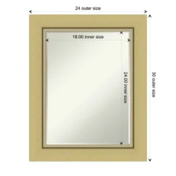 Amanti Art Landon Gold Petite Bevel Bathroom Wall Mirror 30.25 X 24.25 In. -Umbra Home Decor Shop GUEST 69fca1ee fddc 490c 9edb 8299b053fd18