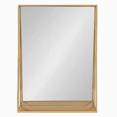 18" X 24" Lintz Functional Wall Mirror Gold - Kate & Laurel All Things Decor 1 18" X 24" Lintz Functional Wall Mirror Gold - Kate & Laurel All Things Decor