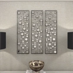 Metal Geometric Wall Decor With Round Mirror Accents Set Of 3 Black - Olivia & May -Umbra Home Decor Shop GUEST 6a388d4e 5ffc 4767 91d8 6253ec1cf976