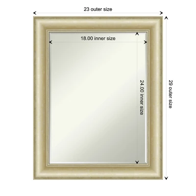 Amanti Art Textured Light Gold Petite Bevel Bathroom Wall Mirror 29 X 23 In. 3 Amanti Art Textured Light Gold Petite Bevel Bathroom Wall Mirror 29 X 23 In. - Image 3
