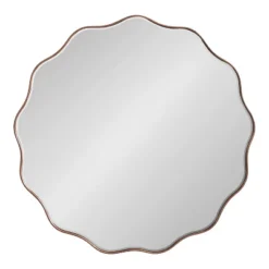 Kate & Laurel All Things Decor 32"X32" Viona Round Scalloped Mirror Bronze -Umbra Home Decor Shop GUEST 6a6c4197 aae4 47af bdc7 6ab1c3c6e72e