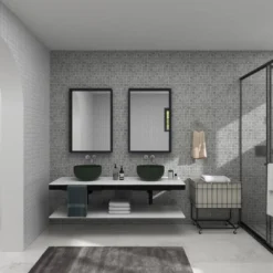 36" X 36" Contemporary Wood Rectangle Wall Mirror Black - Olivia & May -Umbra Home Decor Shop GUEST 6b0a29ae 62bc 444e 843b 104187e659e6