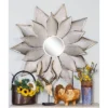 Metal Starburst Wall Mirror Light Brown - Olivia & May