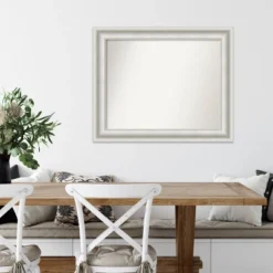 34" X 28" Non-Beveled Parlor White Wall Mirror - Amanti Art -Umbra Home Decor Shop GUEST 6b331c14 0405 4784 a8fc b21aca5c946d