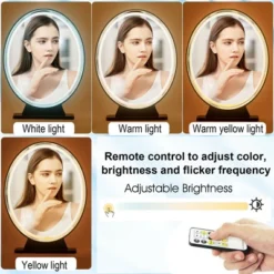 Costway Hollywood Vanity Lighted Makeup Mirror Remote Control 4 Color Dimming Black/Gold/White -Umbra Home Decor Shop GUEST 6b39498f 7586 4267 854d c7974eadb84a