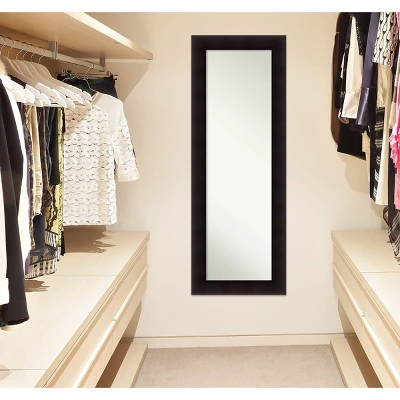 20" X 54" Non-Beveled Portico Espresso Wood On The Door Mirror - Amanti Art 6 20" X 54" Non-Beveled Portico Espresso Wood On The Door Mirror - Amanti Art - Image 6