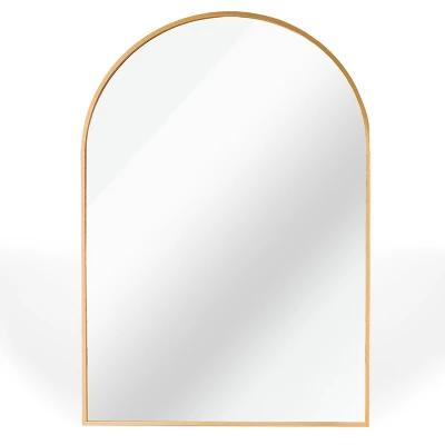 Ridstar 20 In. W X 30 In. H Brown Arched Bathroom Mirror 1 Ridstar 20 In. W X 30 In. H Brown Arched Bathroom Mirror