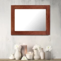 Rectangle Worn Wood Decorative Wall Mirror Stratford Maroon - Stonebriar Collection -Umbra Home Decor Shop GUEST 6bc3a408 fe86 43bd a5e2 ba18aea17443