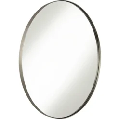 Uttermost Drake Brushed Nickel 34" Round Wall Mirror -Umbra Home Decor Shop GUEST 6c6907f2 e74f 48b9 afcd abaa01573acf