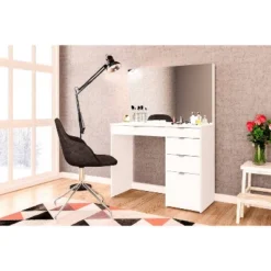 Linden Vanity With Mirror White - Polifurniture -Umbra Home Decor Shop GUEST 6c739130 04d5 4817 be2a 7ffff6c0c953