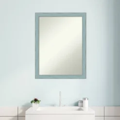 20" X 26" Non-Beveled Sky Blue Rustic Wood Bathroom Wall Mirror - Amanti Art 14 20" X 26" Non-Beveled Sky Blue Rustic Wood Bathroom Wall Mirror - Amanti Art -Umbra Home Decor Shop GUEST 6c96e01d e381 4283 ab5e d3614c594e61