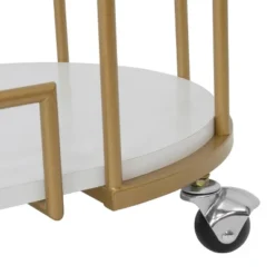 Pavillion 2 Tier Oval Bar Serving Cart Shelves With Glass Mirror Gold - Studio Designs -Umbra Home Decor Shop GUEST 6c9e28ba 23da 4694 94c0 7eb849a933b0