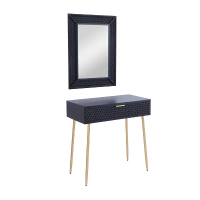 Set Of 2 Contemporary Wood Console Tables With Mirror - Olivia & May 6 Set Of 2 Contemporary Wood Console Tables With Mirror - Olivia & May - Image 6