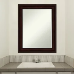 Amanti Art Coffee Bean Brown Petite Bevel Bathroom Wall Mirror 29 X 23 In. -Umbra Home Decor Shop GUEST 6d8bc58b 7882 44e7 a4c2 6c953c70c6c0