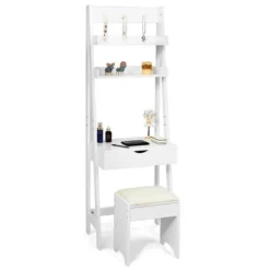 Costway Vanity Set Makeup Dressing Table W/Flip Top Mirror Hooks Shelves -Umbra Home Decor Shop GUEST 6d9e8689 48ba 491f 8862 465bcdad91ab