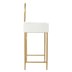 Randburg Vanity Table With Mirror White/Gold - Aiden Lane -Umbra Home Decor Shop GUEST 6eb0ed88 6b75 483c b73d db54bc71ee1a