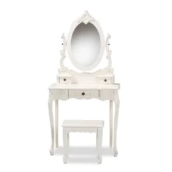 2pc Macsen Wood Vanity Set With Adjustable Mirror White - Baxton Studio -Umbra Home Decor Shop GUEST 6f74d570 69cd 4a82 b953 f38d44832195