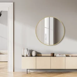 GlasFlength Decorative Wall Mirrors, Round Mirror Wall Mounted Circle Mirrors Vanity Mirror For Bathroom Living Room Bedroom, Gold, 24"*3" -Umbra Home Decor Shop GUEST 6ffb7572 ffc9 451b adf8 f85813c3a26a