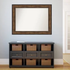 46" X 35" Non-Beveled Ballroom Bronze Wall Mirror - Amanti Art: Modern Rectangular, Polystyrene Frame, Includes Mounting Hardware -Umbra Home Decor Shop GUEST 702ec1b3 7160 4cbd bb18 13c738f05492