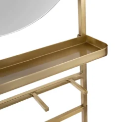 18" X 67" Noka Mirror Leaning Ladder Gold - Kate & Laurel: Capsule Shape, Storage Shelf, Wall Mounted -Umbra Home Decor Shop GUEST 70303498 aeb3 4bc5 ad67 0d532e863ec9