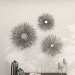 Set Of 3 Metal Sunburst Wall Decors With Mirror Accent - Olivia & May -Umbra Home Decor Shop GUEST 7109f9c2 2eb3 4be6 a51c 6dace3ce6704
