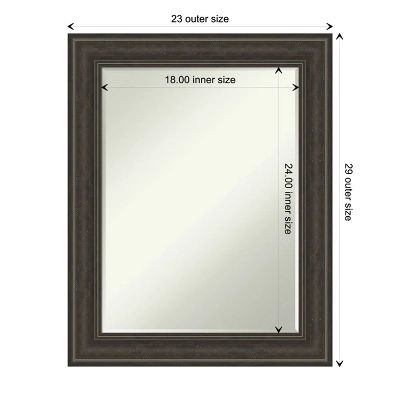 Amanti Art Shipwreck Greywash Petite Bevel Bathroom Wall Mirror 29.5 X 23.5 In. 3 Amanti Art Shipwreck Greywash Petite Bevel Bathroom Wall Mirror 29.5 X 23.5 In. - Image 3