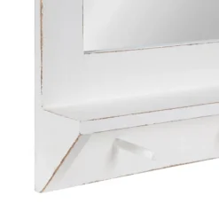 42" X 27" Cates Framed Wall Mirror With Shelf And Hooks White - Kate & Laurel All Things Decor -Umbra Home Decor Shop GUEST 72e11f00 f4eb 4c11 a552 d73de28a2333