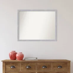30" X 24" Non-Beveled Grace Narrow Bathroom Wall Mirror Brushed Nickel - Amanti Art 12 30" X 24" Non-Beveled Grace Narrow Bathroom Wall Mirror Brushed Nickel - Amanti Art -Umbra Home Decor Shop GUEST 734b3dc2 d3b3 44a7 accf 69cab3a0b7ce