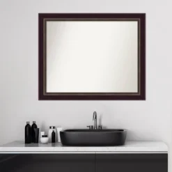 32" X 26" Non-Beveled Signore Bronze Wood Bathroom Wall Mirror - Amanti Art -Umbra Home Decor Shop GUEST 741b7a9e 3bf3 4bc2 9166 94d968b81d06