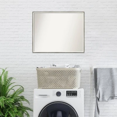 29" X 23" Non-Beveled Lucie Wood Bathroom Wall Mirror Silver - Amanti Art 7 29" X 23" Non-Beveled Lucie Wood Bathroom Wall Mirror Silver - Amanti Art - Image 7