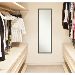 15" X 49" Hardwood Wedge Framed Full Length On The Door Mirror - Amanti Art -Umbra Home Decor Shop GUEST 74c497fe a263 47f4 a099 1e851dcf4fc0