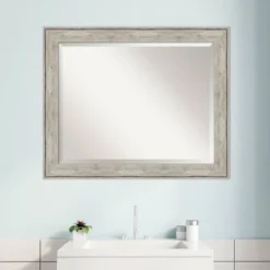 Crackled Framed Bathroom Vanity Wall Mirror Metallic - Amanti Art -Umbra Home Decor Shop GUEST 74e12873 1cf6 489b 9e4a cf63659a2146