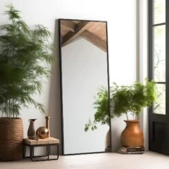 Guse Full Length Mirror, Aluminum Alloy Frame, Free Standing Or Wall Mounted - The Pop Home -Umbra Home Decor Shop GUEST 75270ee5 7322 41b0 9aee c876e9851044