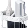 Creative Scents Quilted Mirror White Toothbrush Holder