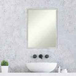 20" X 26" Non-Beveled Svelte Silver Wood Bathroom Wall Mirror - Amanti Art 15 20" X 26" Non-Beveled Svelte Silver Wood Bathroom Wall Mirror - Amanti Art -Umbra Home Decor Shop GUEST 75aea2a4 587b 4dda 8505 86b67d6ffa61