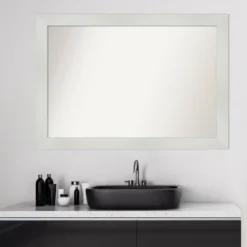 41" X 29" Non-Beveled Mosaic Bathroom Wall Mirror White - Amanti Art -Umbra Home Decor Shop GUEST 76268598 2471 4839 b008 e7d8d6ebe019