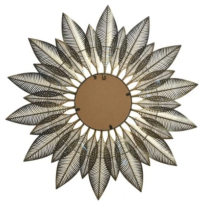 Distressed Metal Leaf Wall Mirror Blue - StyleCraft 2 Distressed Metal Leaf Wall Mirror Blue - StyleCraft - Image 2