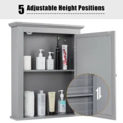 Costway Bathroom Mirror Cabinet Wall Mounted Adjustable Shelf Medicine Grey/Black -Umbra Home Decor Shop GUEST 764c5a07 ddbf 4ca7 847a 5ee9250fd394
