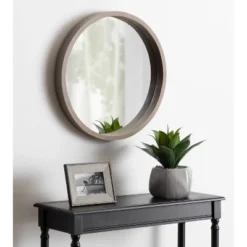22" Hutton Round Wall Mirror Gray - Kate & Laurel All Things Decor -Umbra Home Decor Shop GUEST 773e8828 04a2 45d1 a653 7a1d7ab15598