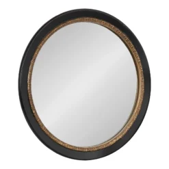 Kate & Laurel All Things Decor 26"x26" Wildomar Round Wall Mirror Black -Umbra Home Decor Shop GUEST 7770c582 c7c9 43a1 80c0 d548a129c4f4