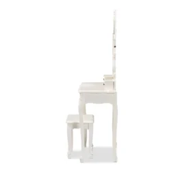 2pc Macsen Wood Vanity Set With Adjustable Mirror White - Baxton Studio -Umbra Home Decor Shop GUEST 777608de d7a2 4706 909d e1facf6f70c1