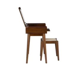 Linon Callie Solid Wood Vanity With Stool: Bohemian Design, Flip Mirror, Storage Space -Umbra Home Decor Shop GUEST 77c4a2e5 befa 4d9f a124 60bdae9ac2f9