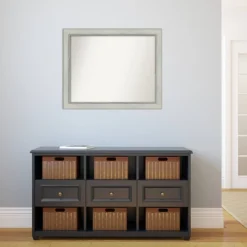 32" X 26" Non-Beveled Flair Patina Bathroom Wall Mirror Silver - Amanti Art -Umbra Home Decor Shop GUEST 7830959b 1e3b 493a a6da 6b53f63f6920 1