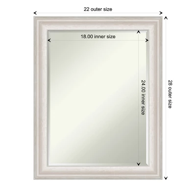 Amanti Art Trio White Wash Silver Petite Bevel Bathroom Wall Mirror 28.5 X 22.5 In. 3 Amanti Art Trio White Wash Silver Petite Bevel Bathroom Wall Mirror 28.5 X 22.5 In. - Image 3