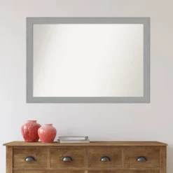 40" X 28" Non-Beveled Brushed Nickel Wall Mirror - Amanti Art -Umbra Home Decor Shop GUEST 78d4c178 4d84 4bac a791 421376c220f7