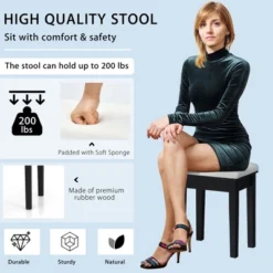 Costway Vanity Table Stool Set Large Tri-folding Lighted Mirror 6 Drawer Dresser WhiteBlack -Umbra Home Decor Shop GUEST 78eba56b 0c37 485b 8b19 8df17bcee8ed