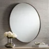 Uttermost Drake Brushed Nickel 34" Round Wall Mirror