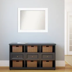 34" X 28" Non-Beveled Cabinet White Wall Mirror - Amanti Art -Umbra Home Decor Shop GUEST 7914ca82 55d6 42cb 93f4 19390dd75904