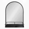 20" X 28" Estero Functional Wall Mirror Black - Kate & Laurel All Things Decor